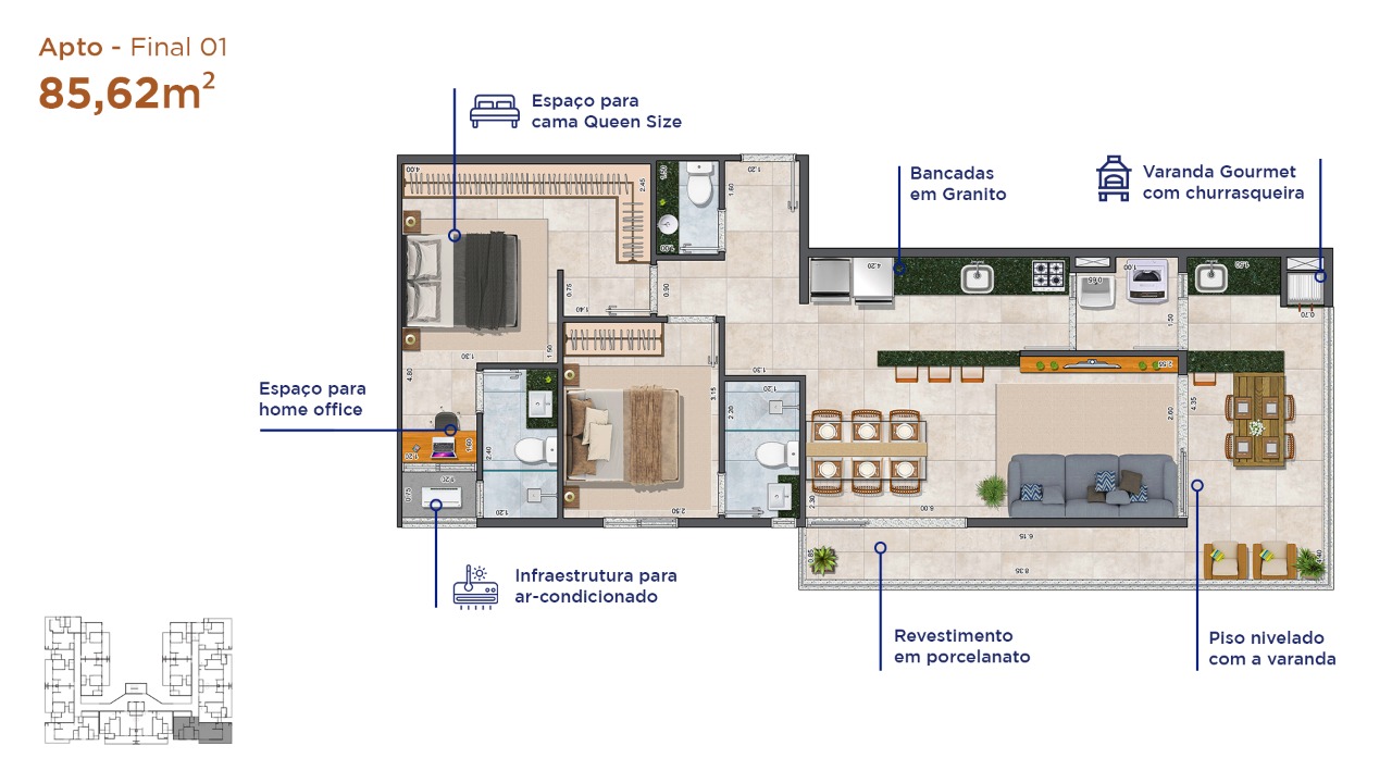 Lançamento no Itagua apartamentos com 2 suítes e Lazer!