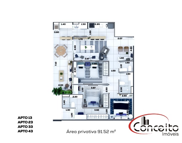 Empreendimento com unidades de 3 dormitórios!