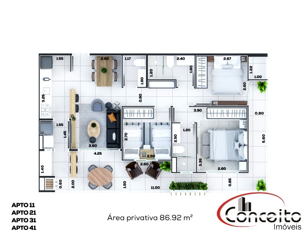 Empreendimento com unidades de 3 dormitórios!